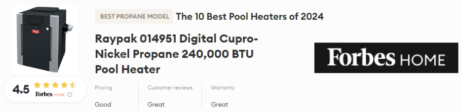 Raypak Atop Best Pool Heaters of 2024